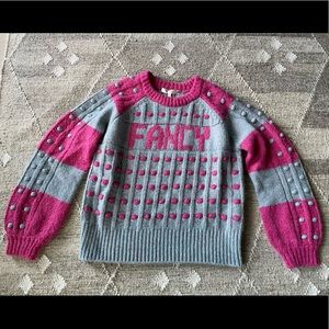 NWOT Loveshackfancy "Ellyn" colorblock knit sweater